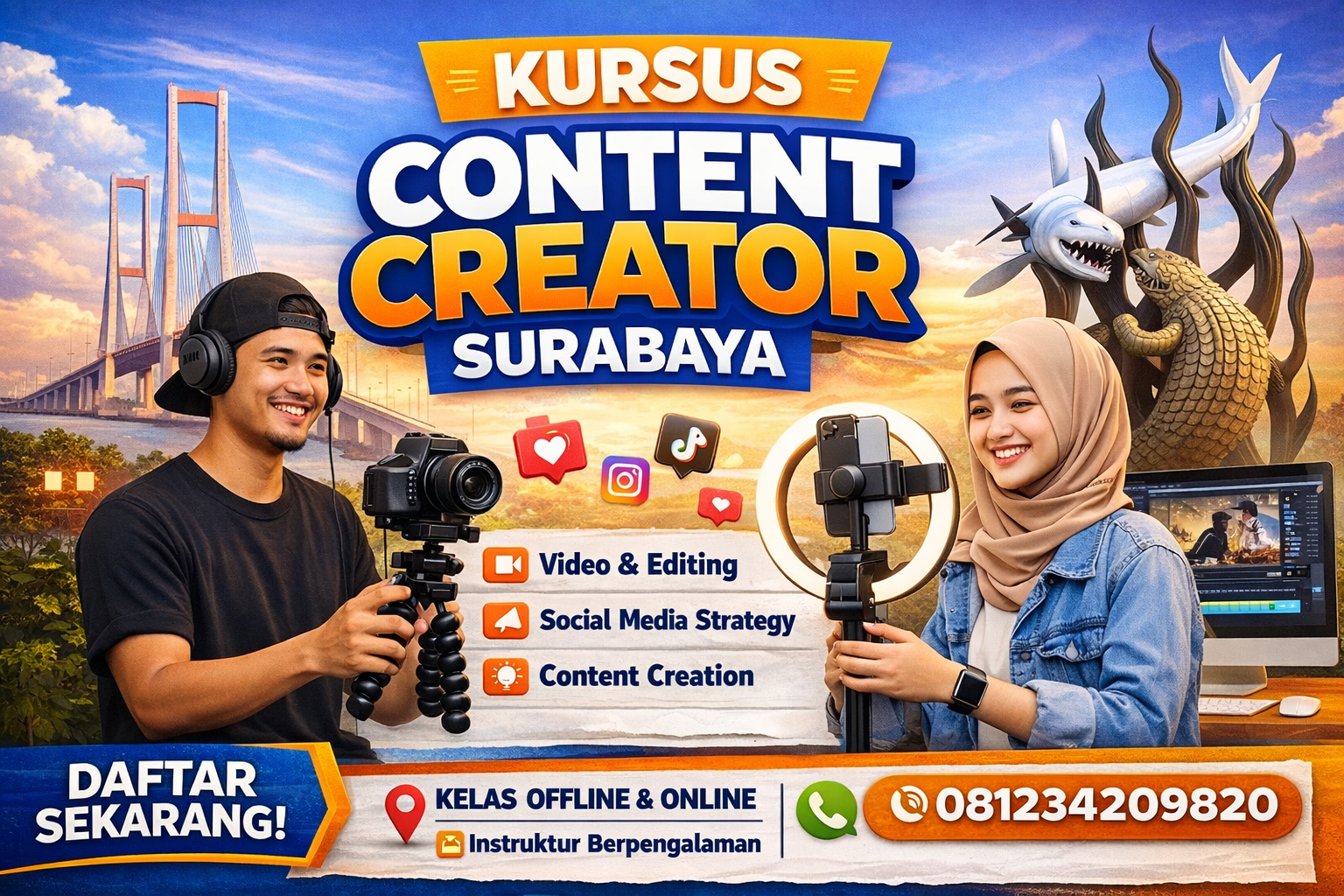 kursus content creator surabaya